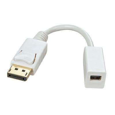 DisplayPort Male to Mini DisplayPort Female Adapter Cable - White